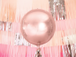 Preview: XL Folienballon Orbz - Roségoldene Kugel - ø 40cm
